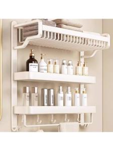FENGHONGTAO | Folding Bathroom Organizer Shelf Wall Mounted No-Drilling Required