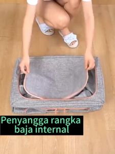 Diskon Super︱Kotak Penyimpanan Minimalis Tahan Air / Storage Box Pakaian Multifungsi / Organizer Box Rumah Besar/ Container Box Lipat / Box Storage Pakaian/Mainan/Makanan Ringan/Kebutuhan Sehari-hari