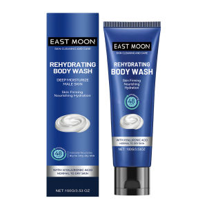 East Moon | Hyaluronic Men Shower Gel Long Lasting Fragrance Improve Brighten Deep Moisturize Refresh Skin Help Exfoliator Body Wash Lotion