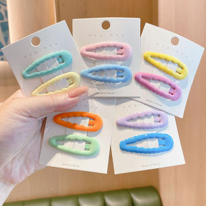 C.three Candy Color Water Drop Wave BB Clip Women Cute Delicate Sided Clip Summer Small Hair Clip