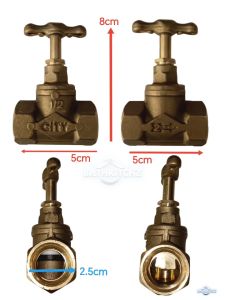 CITY Brass Stopcock Water Gate Valve Home Copper Bathroom Pipe Stop Valve Toilet BATHKITCHZ