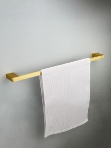 High-End Gold Single Rod Full Copper Towel Rack Bathroom Toilet Storage Shelf Bathroom Hardware Accessories Towel Bar Holder