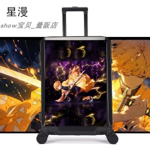 Fashionable Anime Trolley Suitcase Ghost Slayer Travel Bag Mens Trendy Lock Password Box ABS PC Material Universal Gender