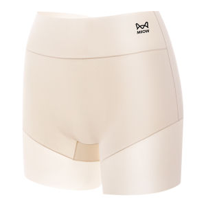 MiiOW | Ice Silk Safety Pants Womens Summer Bottoming Tights High Waist Shorts Lengthened Butt Lifting Invisible Underwear 2-in-1