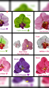Artificial orchid flower head  making brooch fake Phalaenopsis Bloom arrangement