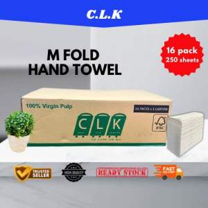 M Fold Hand Towel (1 Ply) - 16 Packs/Carton