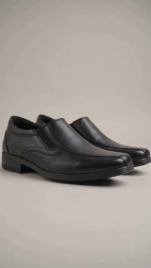 Otto 11700241 Lino Mens Genuine Leather Slip On Black Shoes