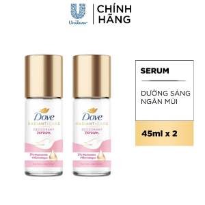 Combo lăn nách Dove và serum dưỡng sáng mờ thâm Dove 40ml 3% Niacinamide + 10X Collagen ngăn mùi hôi nách và dưỡng sáng mờ thâm vùng da dưới cánh tay hiệu quả giúp bạn thơm thơ và tự tin suốt một ngày dài.