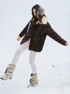 DUSHU | Plus Size Warm Quilted Down Coat