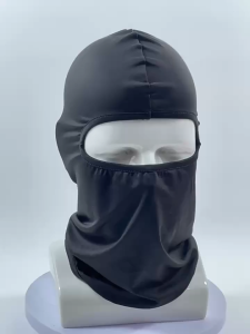Black Breathable Fabric Balaclava Soft Comfortable Absorb Sweat Quick Drying