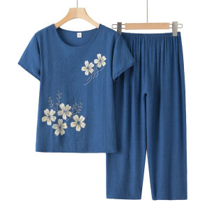 JIFANPAUL | Summer Loose Fit Elderly Womens Two-Piece Set