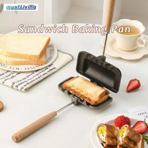 JustLiving Sandwich Maker Hot Dog Toaster Double-Sided Sandwich Baking Pan Double Sided Frying Pan Grilled Cheese Maker Nonstick Sandwich Maker Flip Grill Pan for Breakfast Pancakes/ Toast/ Omelets