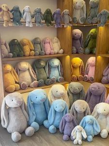 OKADY ตุ๊กตาของเล่น การ์ตูนกระต่ายปุยของเล่นจำลองตุ๊กตายัดของเล่นสำหรับเด็กแฟนภรรยา