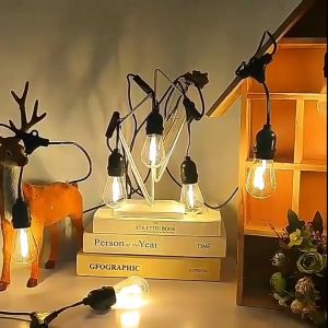 สายไฟห้อยระย้า ขั้วE27 ม้วน10-50 เมตร กันน้ำ ราคาไฟราว ไฟราวสําเร็จรูป ชุดสายไฟ ทนทาน เส้นหนา คุณภาพดี