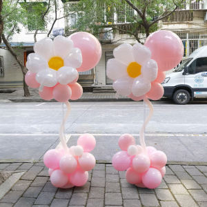 ลูกโป่งดอกไม้รูปตัวอักษรการ์ตูนสีแมคคาโรนิสำหรับตกแต่งงานวันเรียนรู้ของเด็กและงานเปิดร้านจัดงานวันเกิด