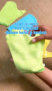 1pcs 3pcs dan 6 Pcs Waslap Bayi Single Layer WL-03 Lap Mandi Bayi Wash Lap Jari Bayi Waslap Wash Lap Mandi Bayi Handuk bayi Baby Wash Lap MIX COLOUR