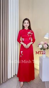 Áo Dài Lụa Tây Thi Cao Cấp Họa Tiết Thêu Thủ Công Tỉ Mỉ - Mã MT22