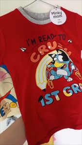 [9-17kg] BỘ TAY NGẮN THUN LẠNH MINKY MOM CHO BÉ IN siêu nhânđôremoncappy barra Labubuu