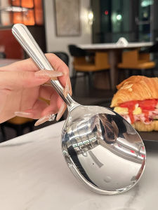 1/2Pc Stainless Steel Ladles For Serving Soup Rice Serving Spoon Drain Hole Heat Insulated Handle Kitchen Utensils For Daily Use