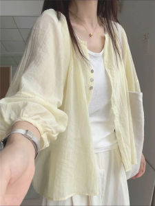 Breathable Linen UV Protection Shirt for Plus-Size