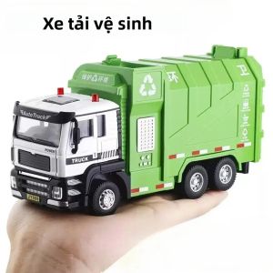 Mô Hình Xe Cứu Hỏa Thang Máy Phun Nước Vệ Sinh Tỷ Lệ 1:50 Có Đèn Có Nhạc Chức Năng Kéo Lùi Làm Bằng Hợp Kim Đúc Dành Cho Bé Trai Quà Tặng Trẻ Em