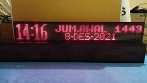 Jadwal Sholat GPS 20x140cm Merah Wifi Android