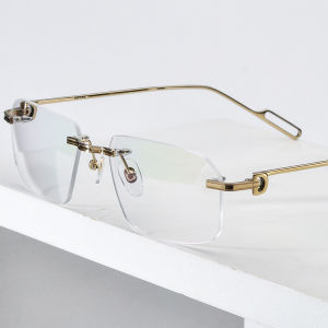 HEPIDEM โครงแว่นตาโลหะผสมผู้ชายดีไซน์แบรนด์ดังใหม่2025แว่นตาสี่เหลี่ยมย้อนยุควินเทจแว่นสายตาแว่นตาไร้ขอบ50258