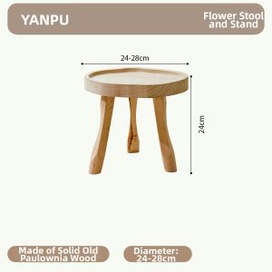 YANPU | Solid Wood Plant Stand Living Room & Balcony Use