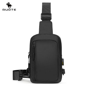 AUOTE Mens Crossbody Bag Fashion Mini Waterproof Oxford Cloth Mobile Phone Bag Casual Lightweight Bags Outdoor Sports Chest Bag