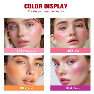 Lakerain 1 PC Cooling Water Jelly Blush Makeup Jelly Tint Mosturising and Longlasting Blusher Sheer Lip & Cheek Stain Facial Makeup