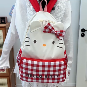 MOUSSON กระเป๋าเป้ลายการ์ตูนน่ารัก มีโบว์สวย ขนาดใหญ่ พกพาสะดวกเหมาะสำหรับใช้ในชีวิตประจำวัน