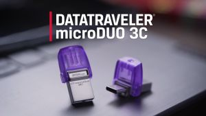 Kingston DataTraveler microDuo 3C USB Type-C and Type-A Flash Drive - 64GB/128GB/256GB