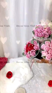 Bó Hoa Hồng Sáp Thơm BN12 (Kèm Thiệp) Dùng Làm Quà Tặng Dịp Lễ Sinh Nhật TTNTSS030