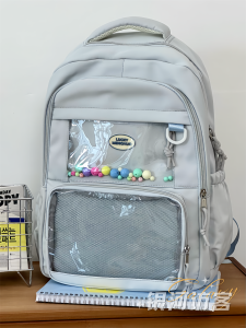 Transparent School Backpack Large Capacity Bikkie Doll Pain Bag Dual Shoulder Bag for Middle And High School Girls Student Bag