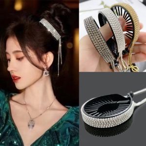 Korean Fashion Hair Claw Clips Ball Head Hair Device New Rhinestone Tassel Grasping Chuck Hair Clip Hair Ring Buckle Hair Accessories