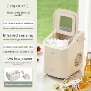 [China Plug Without Adapter] Bear | Mini Home Ice Maker for Students and Cafes