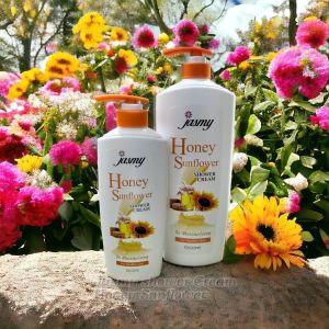 2 BUNDLE 1L HONEY SUNFLOWER & FAMILY FRESH JASMY SHOWER CREAM SABUN MANDI CAIR BODY WASH IMPORT DARI MALAYSIA