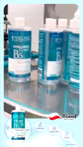 Nước tẩy trang Eveline Hyaluronic Clinic B5 dưỡng ẩm da 500ML