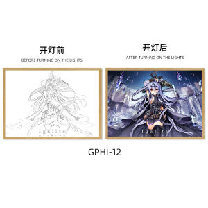 ฟิกเกอร์อนิเมะ กระจกไลท์เพนติ้ง ของขวัญวันเกิดสุดสร้างสรรค์ ฟิกโรส โดจิ กระจก โปสเตอร์ศิลปะติดผนังอนิเมะ สำหรับเด็กอายุ 6 ปีขึ้นไป