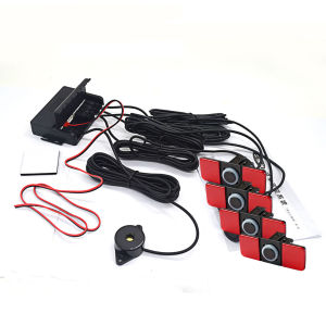 QXNY Parktron Parking Sensor Backup Radar Plane 4 Rear Sensor for Bumper Adjustable Depth To Assist Bumper Distance System