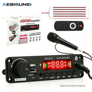kebidumei | KEBIDUMEI 400W Amplifier Bluetooth MP3 WMA APE Decoder Board DC8-26V Car Audio Microphone USB TF FM Radio DIY Mp3 Music Player