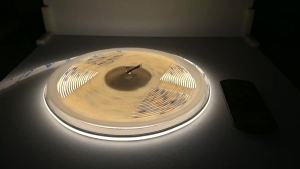 5m 10m RF Remote Control Full Kit 24V COB LED Strip Warm White Natural Dimmable Flexible Room Kitchen Cabinet Lighting No Point