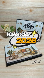 KALENDER MEJA 2026 | Kalender Duduk 2026 | Kalender Aesthetic Kode : SHOFIA