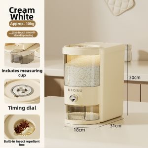 Insect-Proof & Moisture-Resistant High-end Food-Grade Press-and-Dispense Rice Bin 20kg