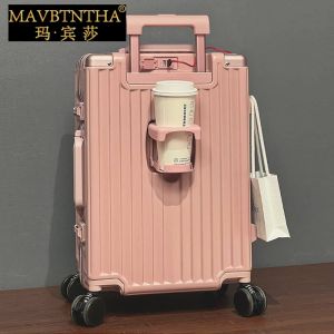 Business Travel Suitcase MAIBINSHA PC Material Password Lock Carry-On Wheel Spinner Male Female Travel Bag 20 24 Inches