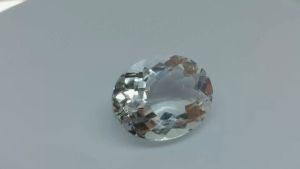 Natural White Brazil Quartz 22.57 Cts. Oval Eye Clean Grade AAA+ Loose Gemstone