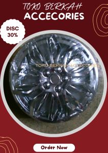 Tutup Dop Velg Mobil Ring 14 - Dop Velg Kaleng Mobil Ring 14 - Dop Velg Mobil Ring 14 - 1 SET DOP RODA MOBIL SUDAH TERMASUK KAWAT DOP RODA - DOP MODEL LABA-LABA WARNA CHROME FULL - WHEEL COVER CHROME