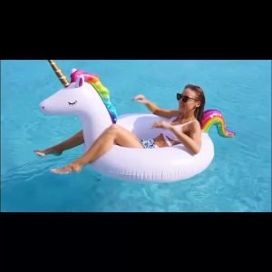 SUNLIGHT Inflatable Flamingo Unicorn Swim Ring Pool Float Adult Glitter PVC Swimming Ring Pool Party Beach Float Summer Water Toy Inflatable Pool Accessories