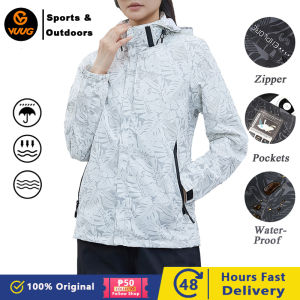 VUUG Women Hiking Jackets Spring Outdoor Sports Camping Travel Camouflage Hooded Windbreaker Waterproof Rain Coats
