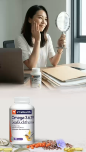 VitaHealth OMEGA 3679 SEA BUCKTHORN+ 90S [EXP10-2028] - Healthy Skin & Relieves Mouth Eyes Vaginal Dryness